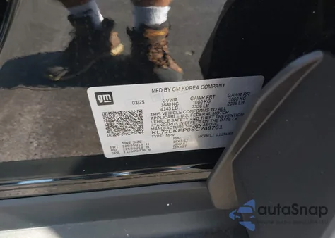 2025 Chevrolet Trax Fwd Activ from USA, damaged, VIN KL77LKEP0SC249761